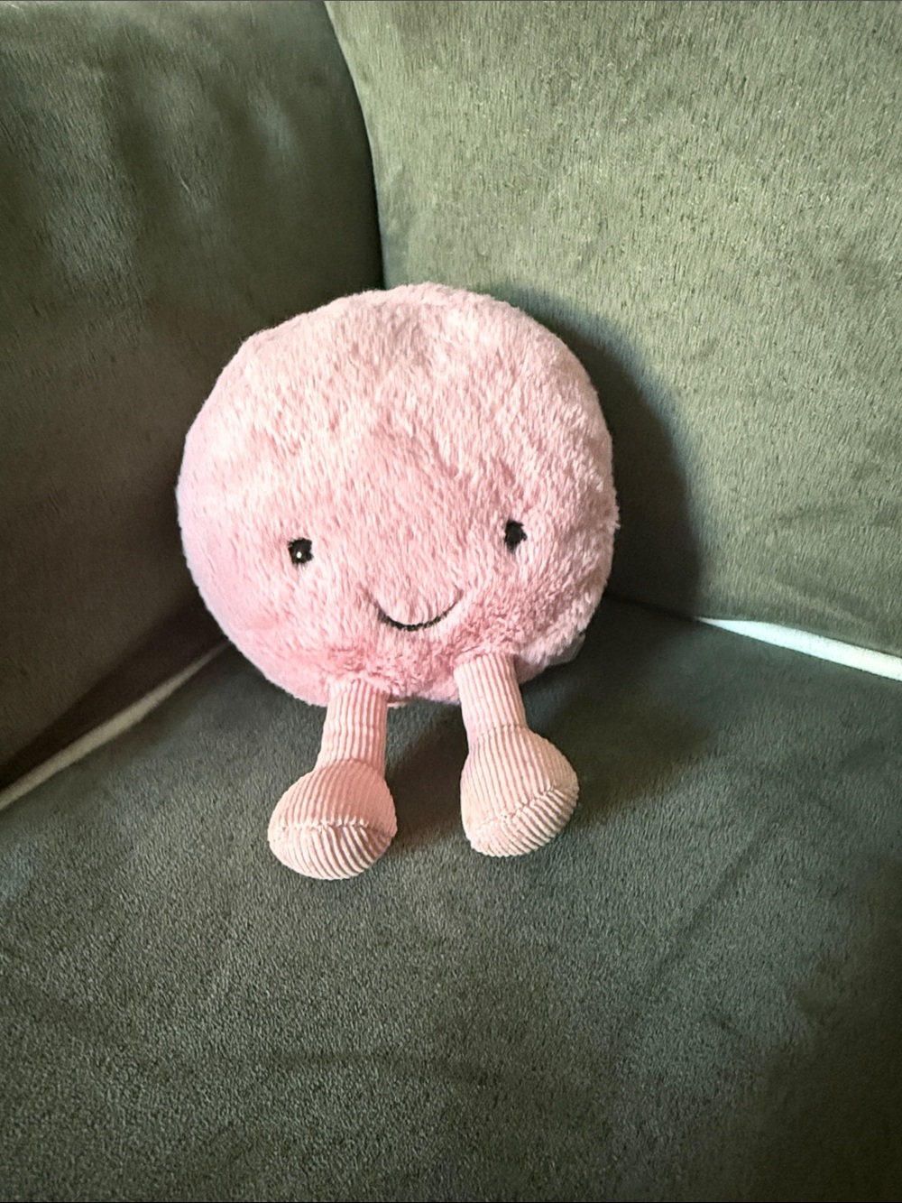 Jellycat Soft Pink Round Plush Pillow